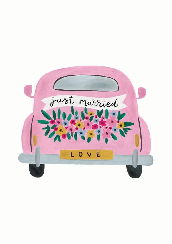 Just Married Car card created by Nicole Julia