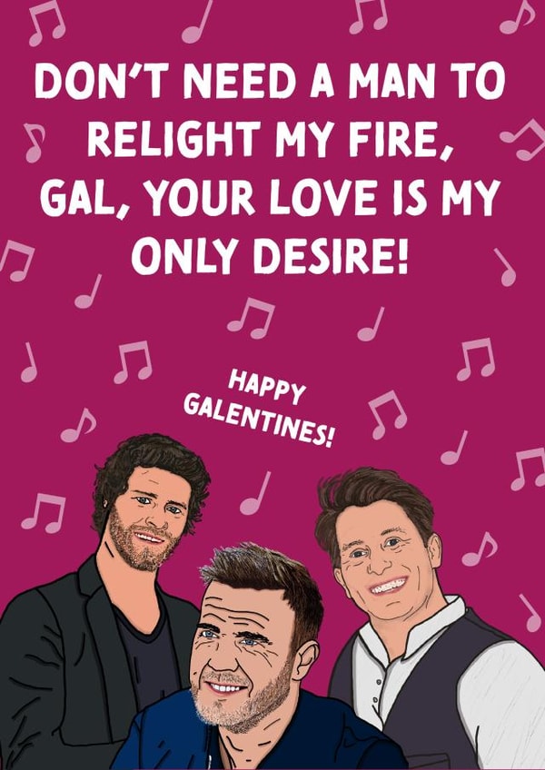 Don't Need a Man Take That Inspired Galentines Card created by Cards from Designers
