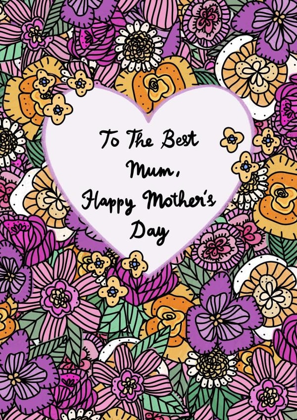 The Best Mum Mother’s Day card created by Rachel Singh