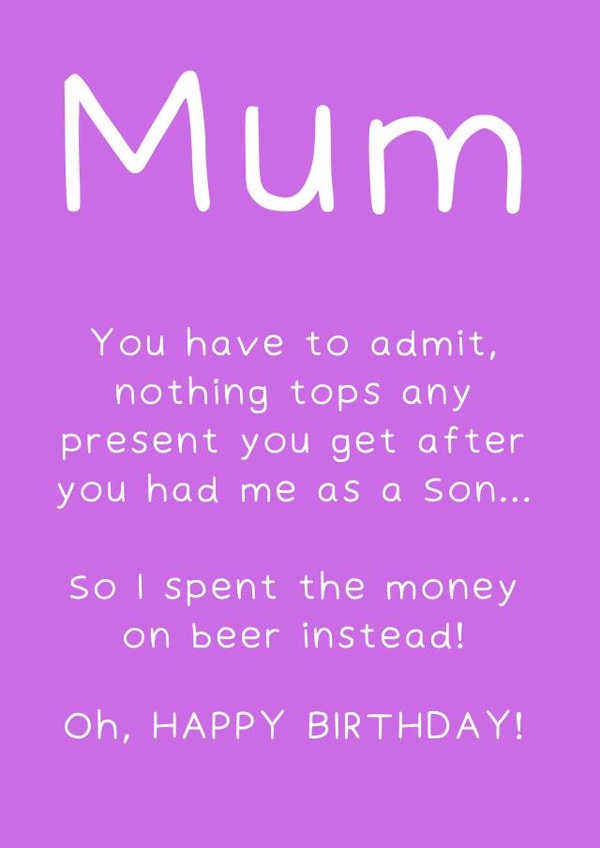 Nothing tops this card! Happy Birthday Mum! created by Hackney and Jones Publishing