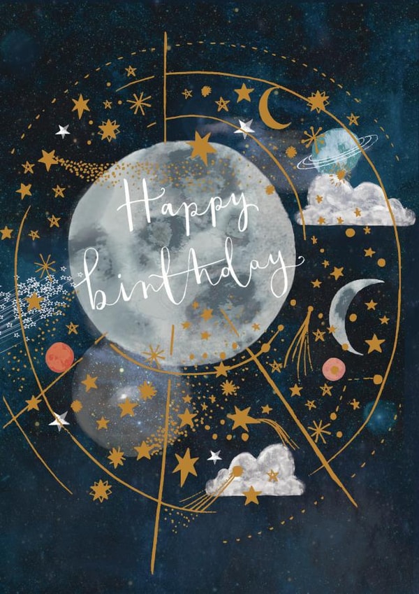 Celestial Birthday Card created by Louise Tiler