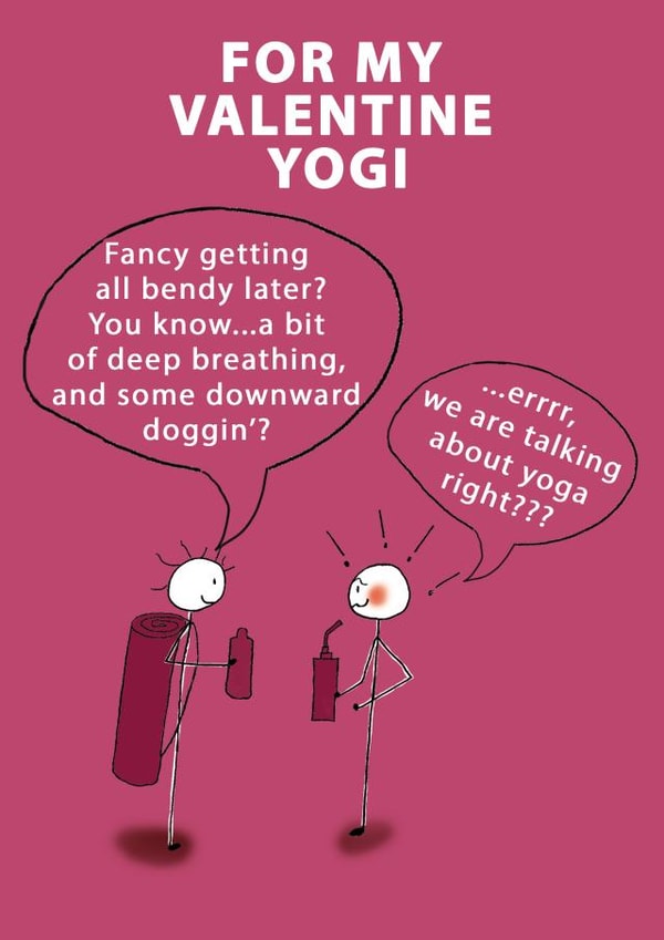 Yoga Valentine's Day  created by Hey Karma