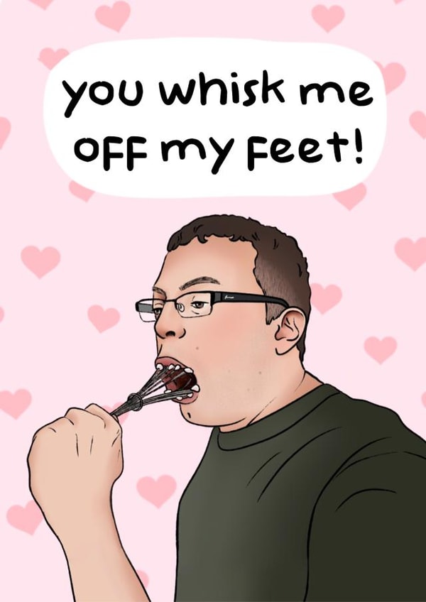Valentine’s Day pop culture meme card created by Swish & Scribble