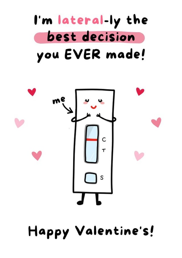 Funny Valentines Card - Best Decision You Ever Made Valentine's Card created by Gobbygifts