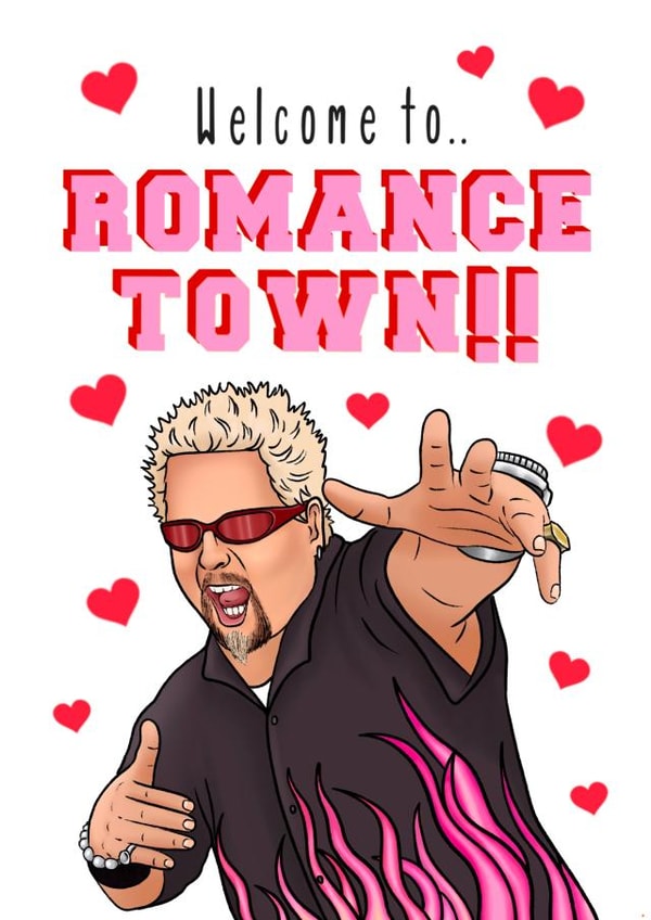 Guy fieri Valentine’s Day card created by Swish & Scribble