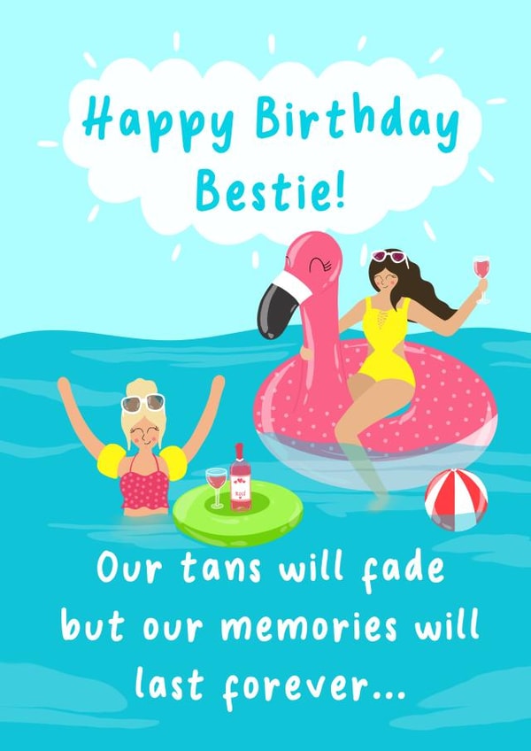 Bestie, birthday card  created by Sophie Larsson