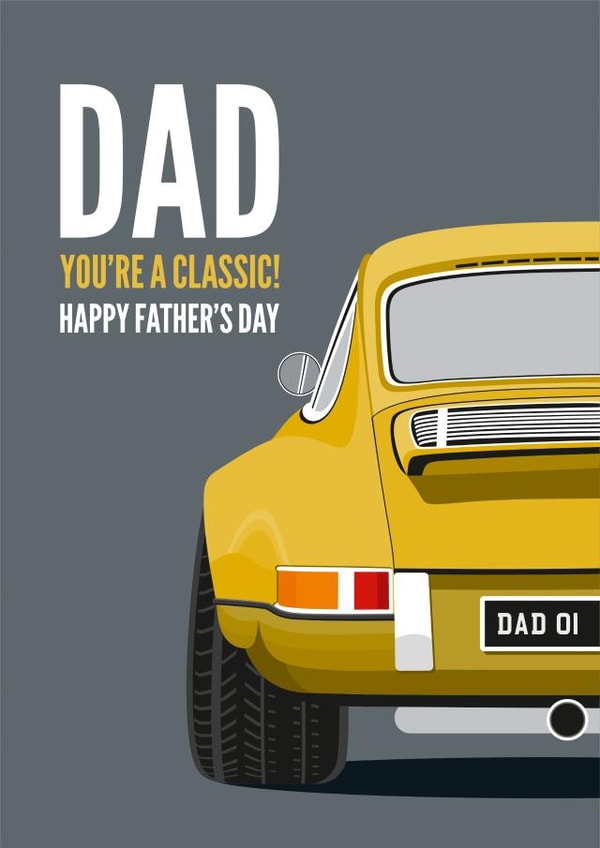 Father's Day Card Porsche 911 Classic Car created by Diva Doodle Designs