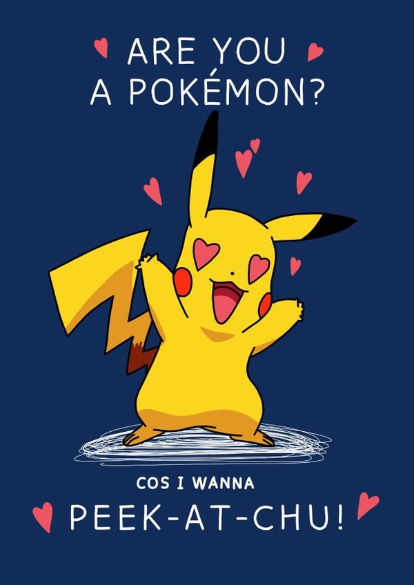 Pokemon Peekatchu Valentines Card created by HoldTheGate Designs