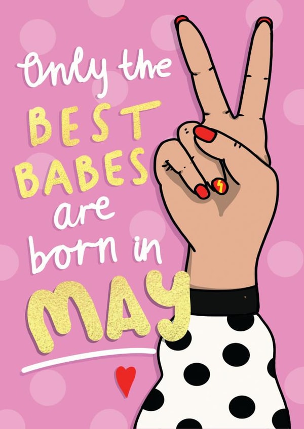 May Best Babe Birthday  created by NICHOLA COWDERY ILLUSTRATIONS 