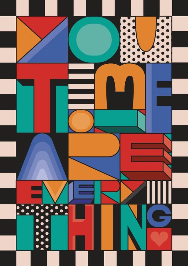 The Real Thing - You to me are everything lyric love song V day card created by LJRanson Design