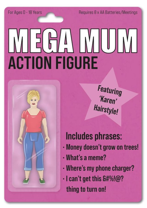 Mega Mum Action Figure Funny Mother's Day Card created by Creative Colin