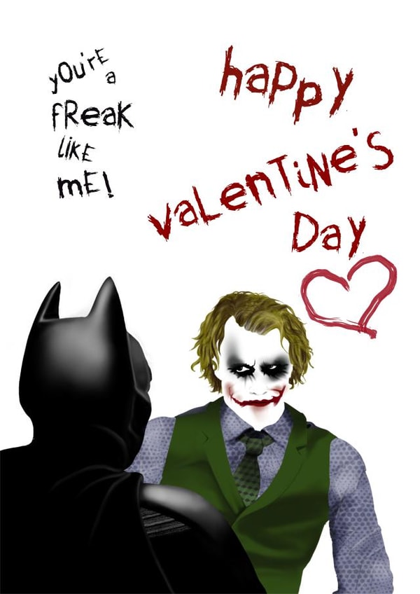 Funny Joker Valentine Freak Like Me Card created by The Savage Geek