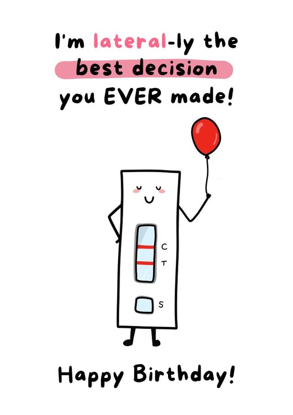 Funny Birthday Card - best Decision You ever made created by Gobbygifts