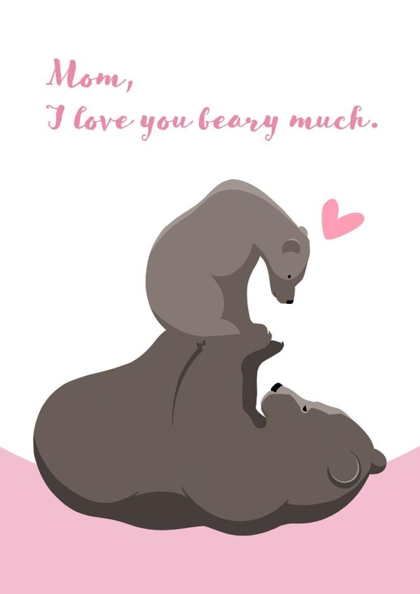 Mother's Day I Love You Beary Much Mama Bear created by Lisa Crisafi