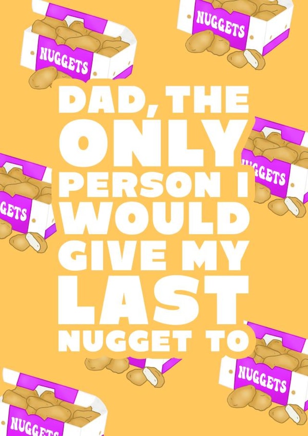 Nugget Dad fathers day card created by Hey Huns It's Nicole