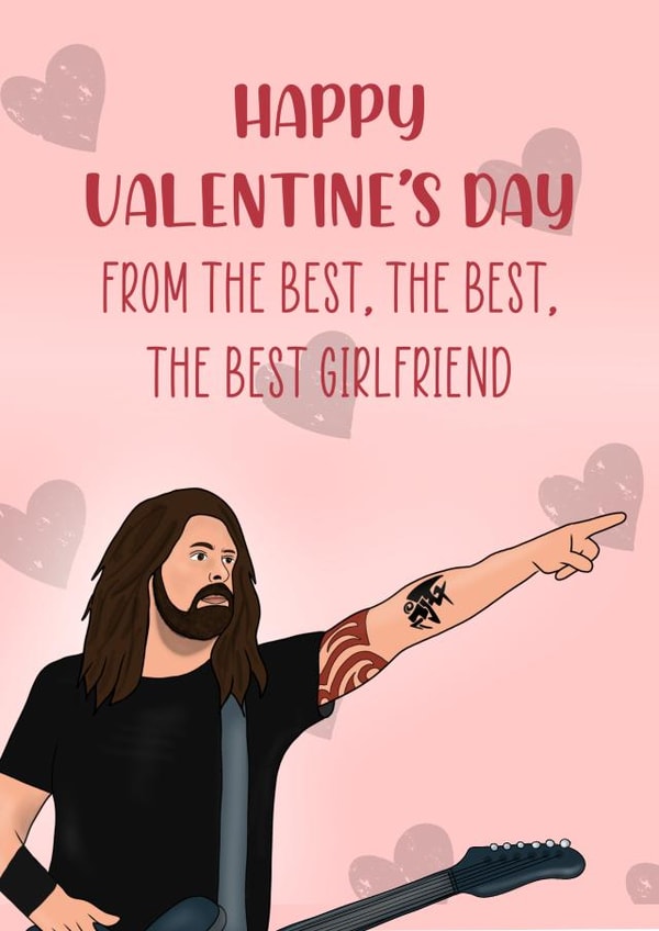 Valentines Dave Grohl Card created by Bethany Draws Things