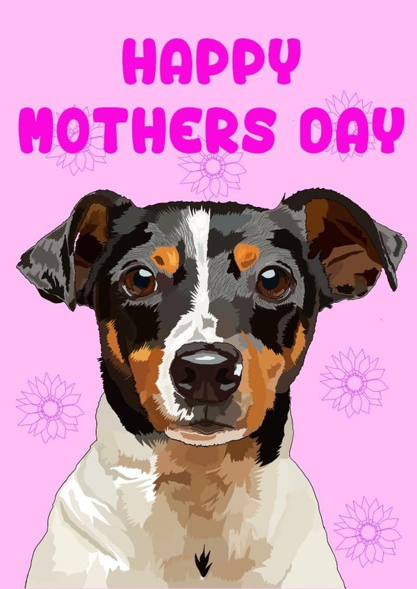 Cute Mothers Day Card - Mum - Jack Russell - Happy Mother's Day created by @annaelizabethdesigns