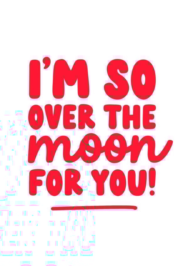 I'm So Over The Moon For You! Congratulations card created by Fighty Pants