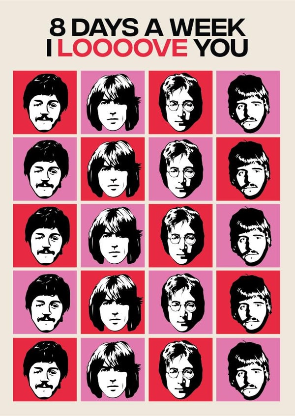 The Beatles Valentine's Day Card created by Madferart