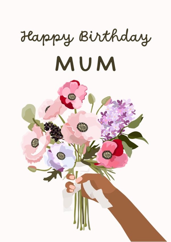 Happy Birthday Mum Card created by Betty & Nell