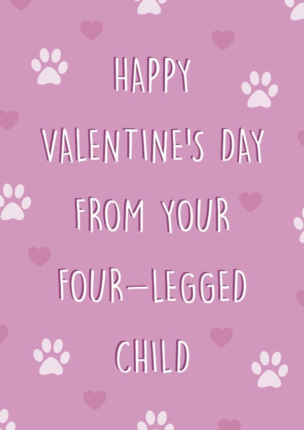 Valentine's Card From The Pet - Four Legged Child created by Canny Crafted