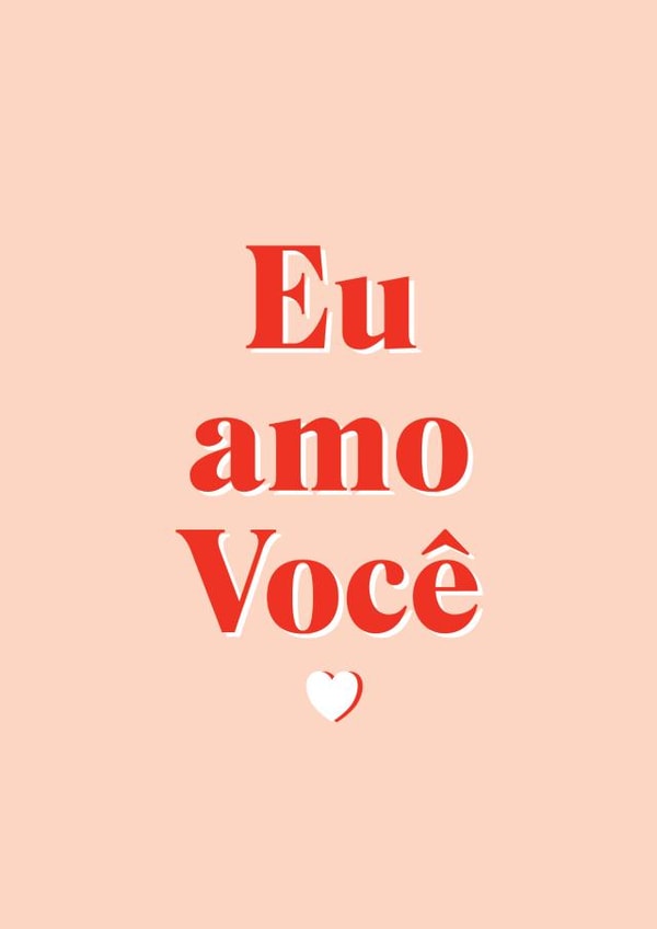 Portuguese I love you Valentine's day card created by Always Sparkle