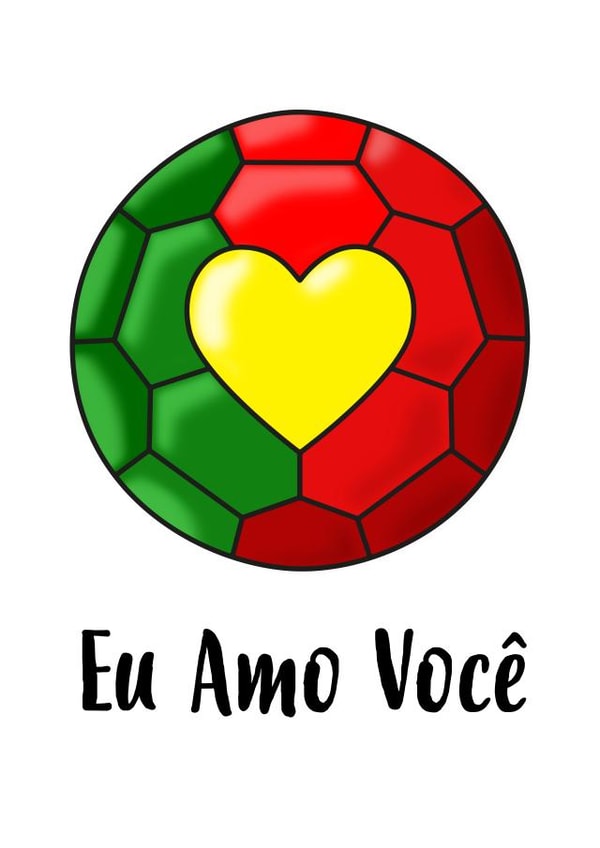 Eu Amo Voce Portuguese I Love You Valentines and Anniversary Card created by Peabody Studio