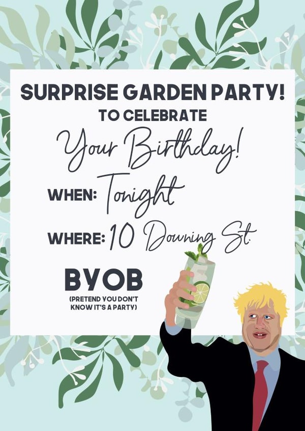 Boris Johnson Birthday Card 1001 created by WillyBee