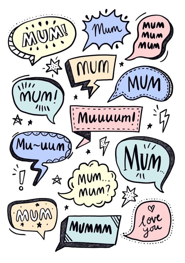 Mothers Day Speech Bubble card created by Eskimo Kiss Designs