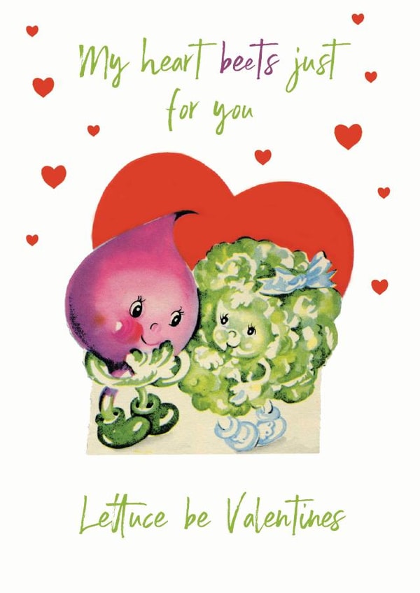 My heart beets just for you Valentine's day card created by Bombus