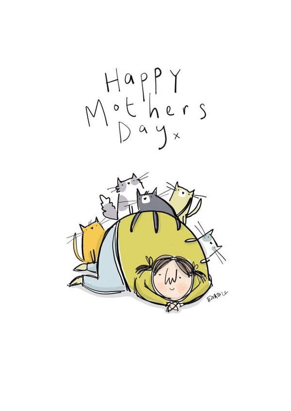 Happy Mothers Day - Cat Mum! created by Elizabeth Anderson Art