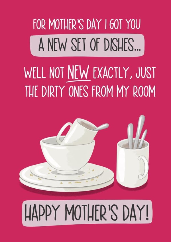 New set of dirty dishes for Mothers Day created by Silky Rose Design