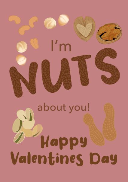 Nuts About You Valentines Card | thortful