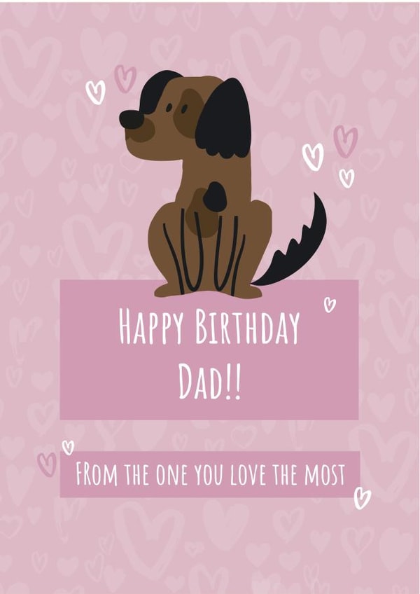 Happy birthday from the dog created by Pixie Paper Art