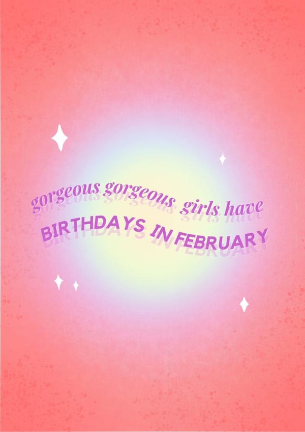TikTok meme February birthday Aquarius card created by Ain't It Fun