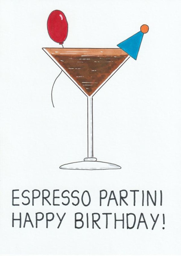 Espresso Partini Birthday Card created by Ow Cards