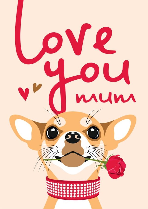 Chihuahua Mother's Day Card created by Diva Doodle Designs