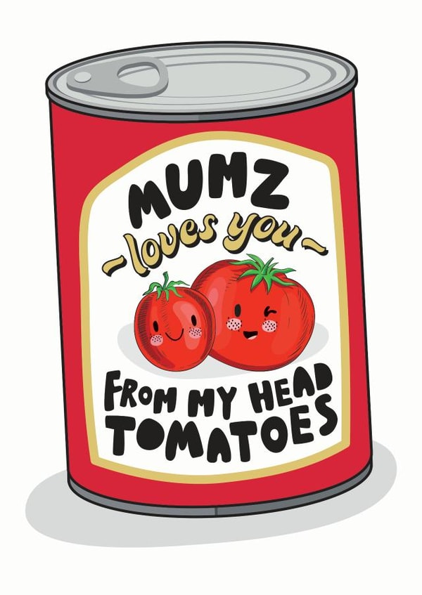 Love you Mum Cute Tomatoes Mother's Day / Birthday Card created by Mrs Best Paper Co.