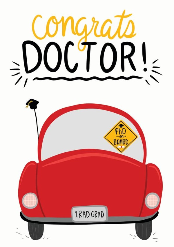 PhD Graduation Card created by Fox Card Co