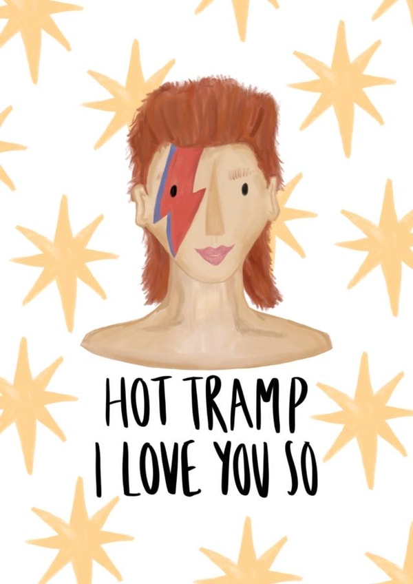 David Bowie Rebel Rebel Valentines Card created by Phoebe Harris