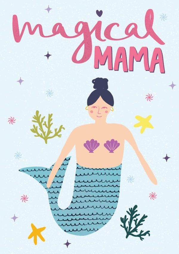 Magical Mermaid Mama Mother's Day Card created by Sweetlove Press