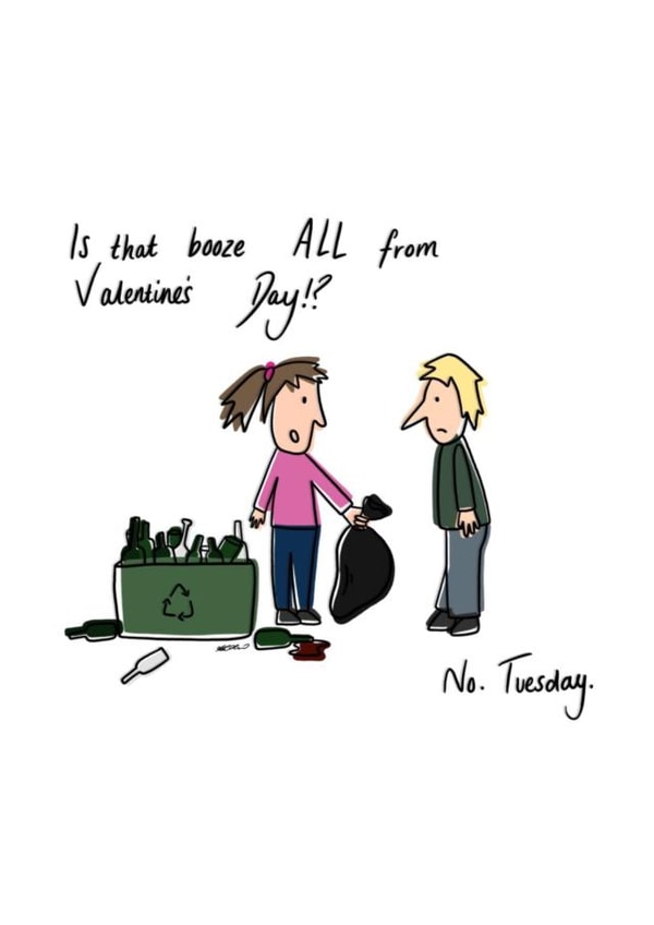 Boozy Valentine’s created by Katie Glover Graphics