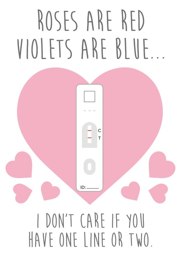A Covid Valentines - I Don't Care If You Have One Line Or Two created by Wilkos Awesome To The Max Cards