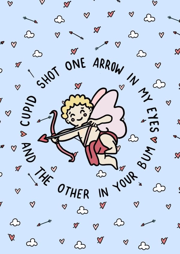 Cupid's Arrow Valentine's Card created by Flopsydoods