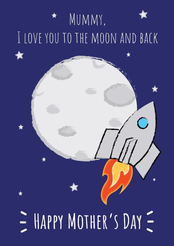 Mummy To The Moon And Back - Happy Mother's Day created by @Laura Lonsdale Designs