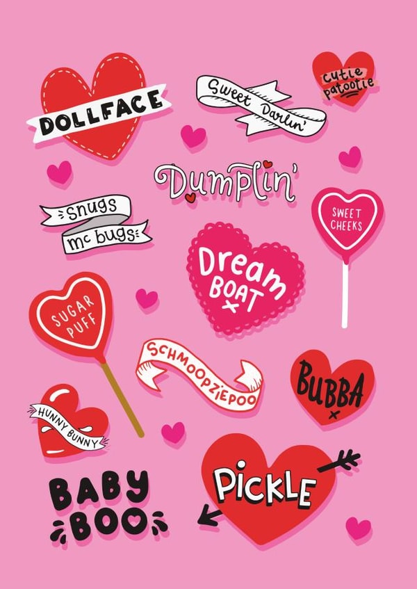 Cute Nickname Valentines card created by Ice Cream Lady