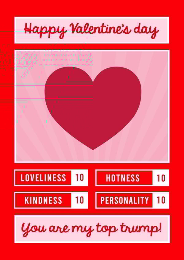 Top Trump Valentine's Day Card created by Miss Shelly Designs