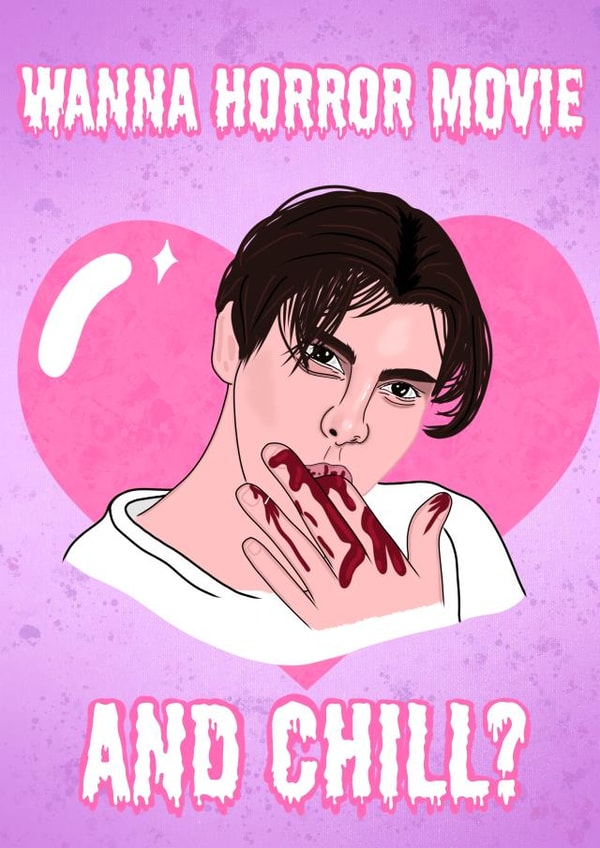 Billy loomis scream horror Valentine’s and anniversary card created by Ain't It Fun