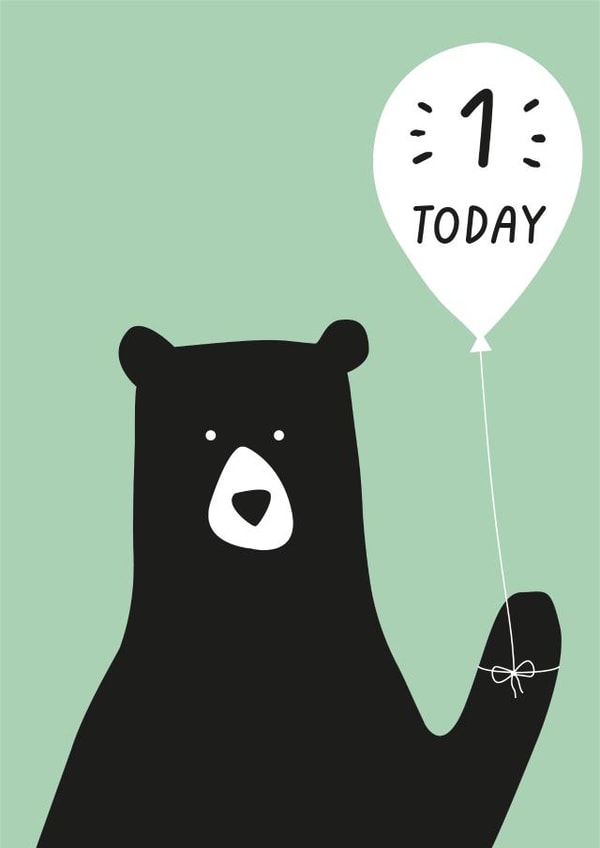 first birthday bear card created by Heather Alstead Design LTD