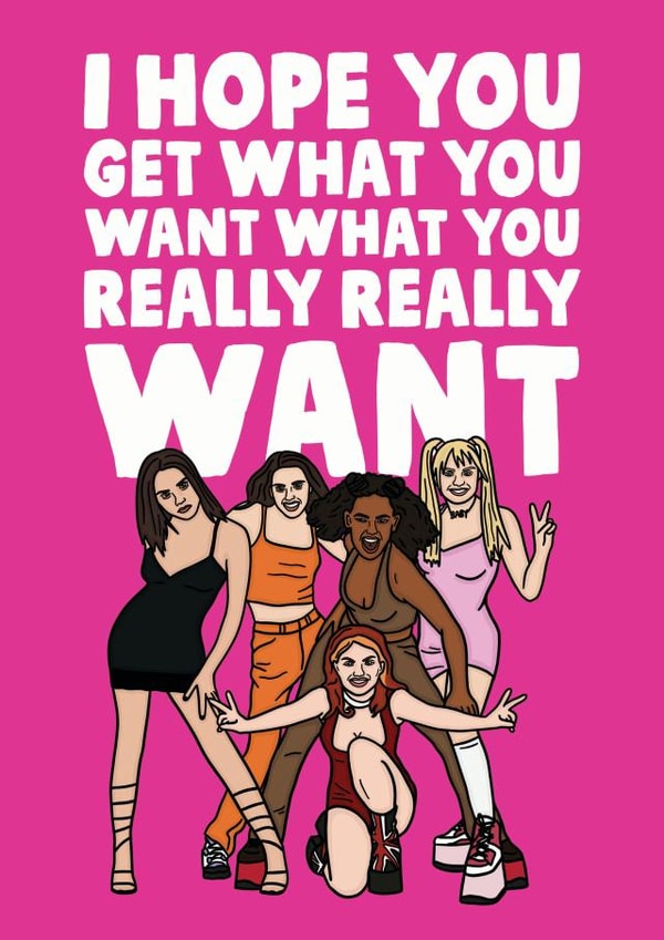 The spice girls birthday card 1001 created by Studio Doodles